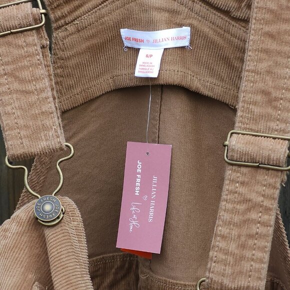 Jillian Harris Joe Fresh Rustic Corduroy Overalls Women's Size Small BNWT 2024 - Picture 6 of 7